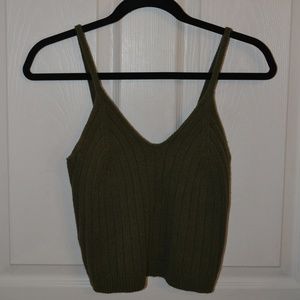 Kendall & Kylie Olive Green Knit Tank, S